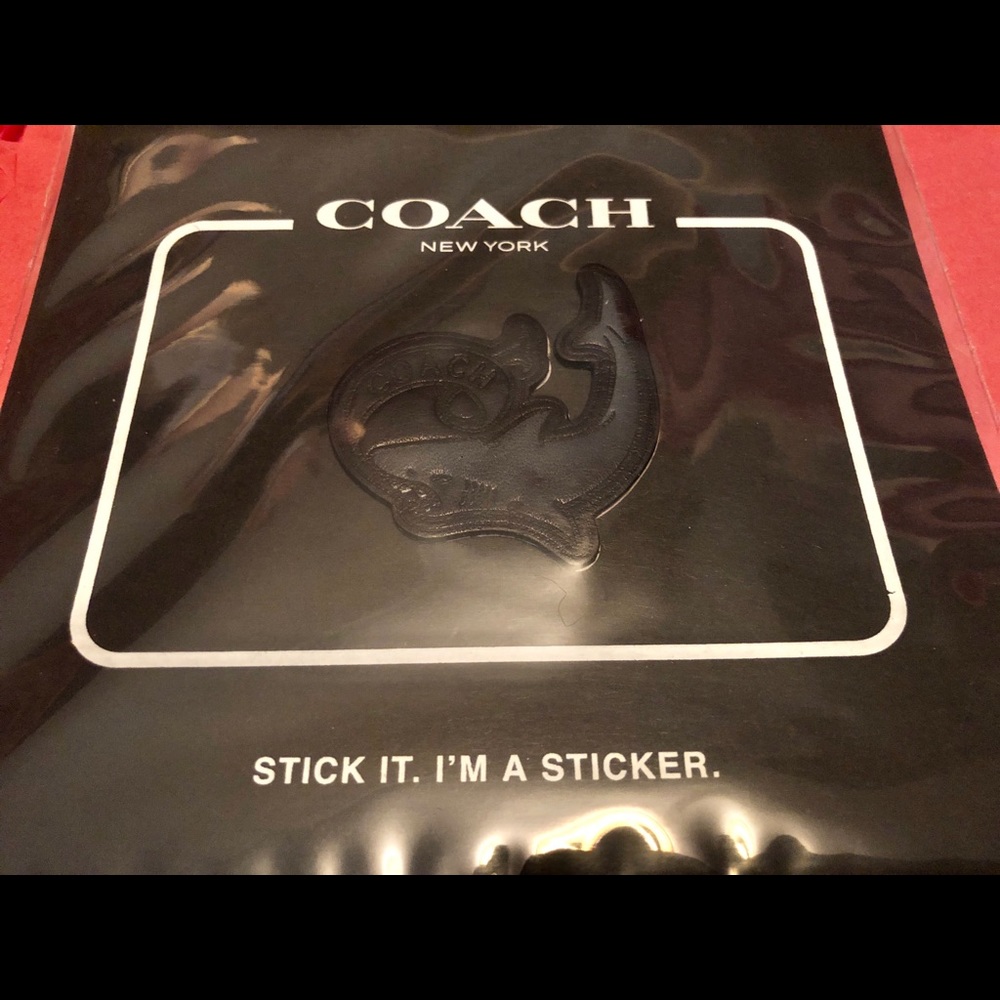 NIP Coach leather Sharky sticker